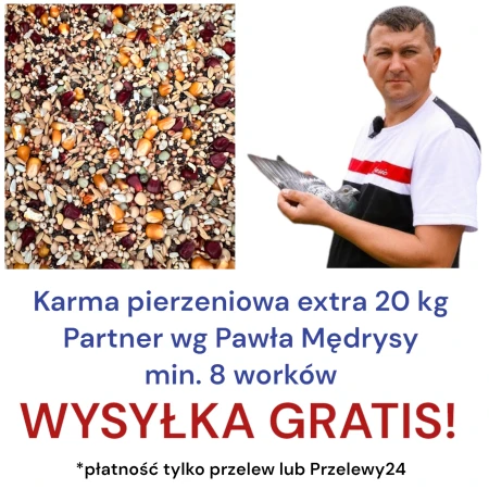 PARTNER - PAWEŁ MĘDRYSA PREMIUM Pierzenie extra 20kg Pakiet 12 worów WYSYŁAKA GRATIS