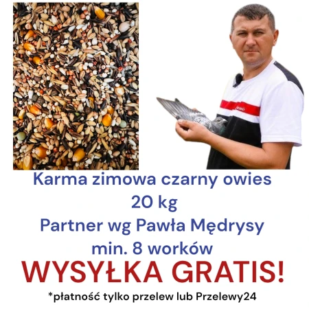 PARTNER - PAWEŁ MĘDRYSA PREMIUM Karma zimowa 20kg Pakiet 12 worów WYSYŁAKA GRATIS