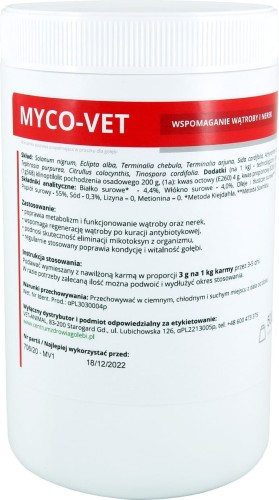 Przejdź do produktu CENTRUM ZDROWIA GOŁĘBI Myco-Vet 500 g - wspomaganie wątroby i nerek  gołębi
