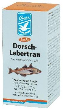 Przejdź do produktu BACKS Dorsch Lebertran 500 ml - tran z dorsza dla gołębi