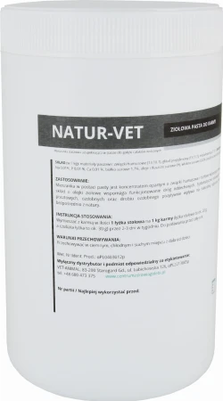 CENTRUM ZDROWIA GOŁĘBI NATUR-VET -  ZIOŁOWA PASTA DO KARMY  AKTYWNE BŁOTO ZIEMIA  1kg