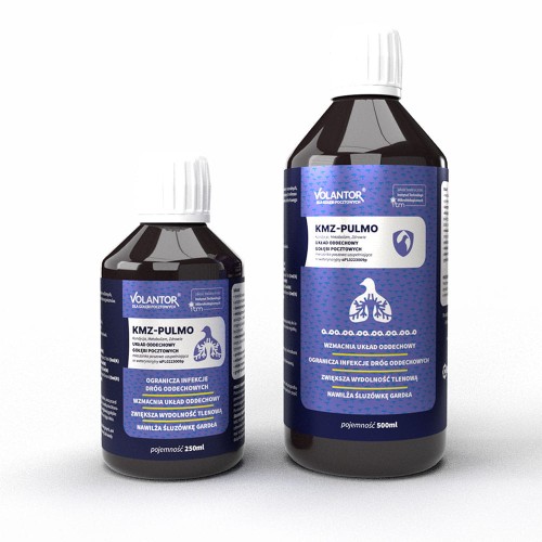 Przejdź do produktu VOLANTOR KMZ-PULMO 500 ml - preparat na drogi oddechowe dla gołębi