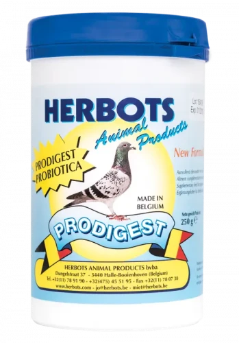 Przejdź do produktu  HERBOTS Prodigest 250g probiotyk elektrolit i witaminy dla gołębi