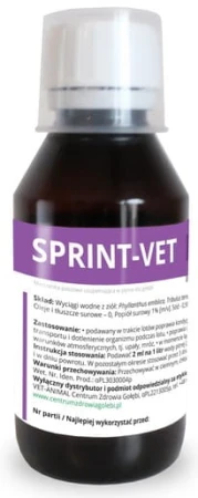 CENTRUM ZDROWIA GOŁĘBI Sprint-Vet lepsza kondycja na loty 125 ml