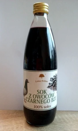 LEŚNA DOLINA - Sok z owoców czarnego bzu 100%, 500 ml