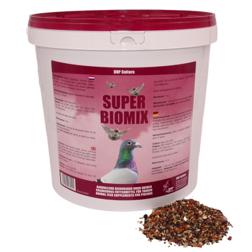 Przejdź do produktu DHP CULTURA Super Biomix 10 L - mieszanka minerałów, grit dla gołębi na loty