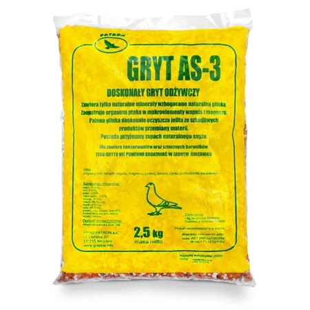 PATRON - Gryt AS-3 - doskonały grit odżywczy z dodatkiem anyżu, 2,5 kg