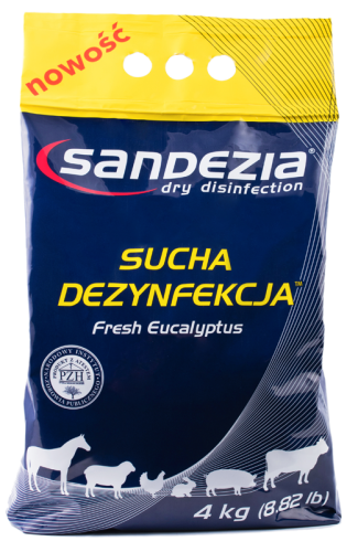 Przejdź do produktu SANDEZIA Sucha dezynfekcja - posypka na podłogę do gołębnika, kurnika 4kg