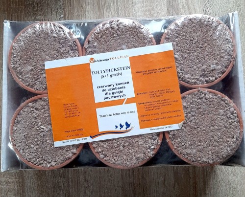 Przejdź do produktu TOLLISAN Tollypickstein 5+1 - czerwony kamień do dziobania w miseczkach dla gołębi