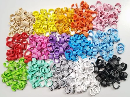 Znaczniki dla gołębi 8x6mm numerowane 1-50