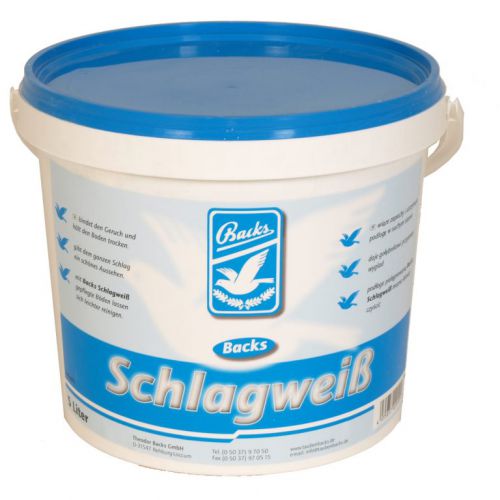 BACKS - Schlagweiss 10 L, posypka higieniczna do gołębnika