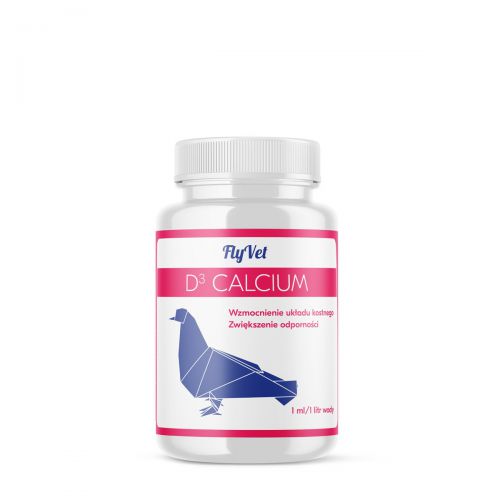 FlyVet D3 Calcium 250ml  - Źródło witaminy D3, wapnia i minerałów.