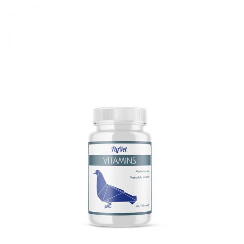 FlyVet Vitamins 100ml - uzupełnienie niedobory witamin witaminy  w organizmie gołębi