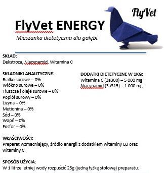 FlyVet Energy 4 kg - dekstroza z witaminami, energia na loty