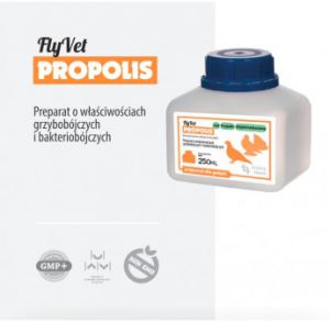 FlyVet Propolis 250ml - Preparat o działaniu grzybobójczym i bakteriobójczym.