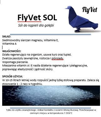 FlyVet  SOL 1 kg - sól do kąpieli dla gołębi